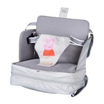 roba Rehausseur de Chaise pour Bébé Peppa Pig - avec Coussin Gonflable pour Voyages et Déplacements - de 6 Mois à 3 Ans - jusqu'à 15 kg - Convient à Toutes les Chaises avec Dossier - Gris