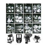 XmasKING Projecteur LED d`extérieur noël - 12 motifs - 4 x 3 W - Blanc