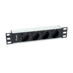 Multiprise aluminium rack 10 1u 4 prises shucko câble euro 1.5m