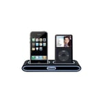 dreamGEAR Twin Charger 30 pin retro old iphone ipod charging stand - blue LED