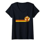 Womens Table-Tennis Player Games Vintage 70´s Ping-Pong V-Neck T-Shirt