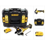 DeWalt DCG 405 18 V 125 mm Meuleuse sans fil Brushless avec boîtier TStak + 1x Batterie 2 Ah - sans Chargeur