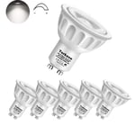 Torkase Dimmable GU10 LED Bulbs, 6000-Kelvin Cool White, 90% Energy Saving, 5-Watt(50-Watt Halogen Equivalent), 36-Degree MR16 LED Spot Track Light Bulb -6 Pack