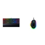 Razer BlackWidow V3 (Green Switch) - Clavier de Jeu mécanique sans fil avec éclairage RGB, Clavier AZERTY-Noir & Basilisk V3 - Souris de Jeu Filaire : capteur Optique 26K DPI, 11 Boutons programmables