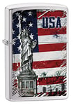 Zippo Lighter Statue of Liberty Flag