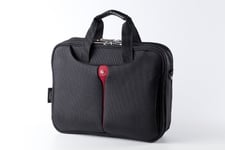 Kross Precision Top Load Classic 15" Business Laptop Bag - Carry Case for Laptops/Notebooks/Netbooks - Black/Red