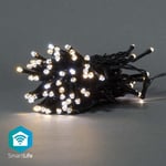 Nedis SmartLife Julelys | Streng | Wi-Fi | Varm til avkjølt hvitt | 50 LED s | 5.00 m | Android™ / IOS