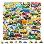 120 pièces Autocollants Camion, Stickers Chantie, Autocollants Enfants Transport, Autocollants Cartoon Véhicules, Autocollant Transport Imperméables pour Bouteilles, Valise, Guitaire