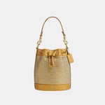 Coach Womens Mini Bucket Bag in Crystal - Gold - One Size