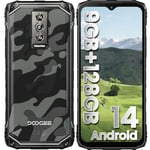 DOOGEE Blade 10 Telephone Portable Incassable Android 14, 9Go + 128Go TF2To Smartphone Incassable 2024, 6.56" HD+ Écran 90Hz, 5150mAh, 16MP+8MP Téléphone de Chantier, IP68/IP69K/3 Card Slots/OTG/2024