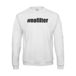 Sweat Shirt Homme Hachtag No Filter Pas De Filtre