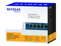 NETGEAR ProSafe 8-Port Gigabit Desktop Switch Ohanterad Gigabit Ethernet (10/100/1000) Blå