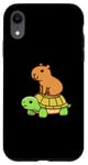 Coque pour iPhone XR Sac à dos Kawaii Capybara et Tortue