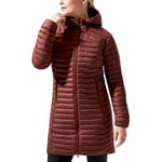 Berghaus Women's Nula Micro Synthetic Insulated Padded Jacket Long Coat | Durable Design | Water Resistant | Puffer Jacket, Burgundy Fawn, 8