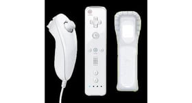 Qumox manette wiimote blanche - wii nunchunk - produit compatible pour wii u wii mini