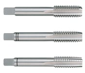 Ruko HSSE-Co 5 Hand Tap Set, DIN 352, Left-Handed Thread, Ground, Bright Finish, M 16 x 2.00 mm Nominal Thread Size, 80.0 mm Length, 3 Pieces, R230160LI