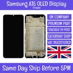 Samsung Galaxy A15 SM-A155F Replacement OLED LCD Screen Display Digitizer +Frame