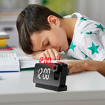 (BLACK)Projection Alarm Clock Creative Digital Alarm Clocks For Home Use