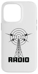 Coque pour iPhone 14 Pro Max Tour radio rétro - Radio jambon et écouteur ondes courtes