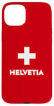 iPhone 15 Plus Switzerland Flag Helvetia Suisse Swiss Schweiz White Red Case