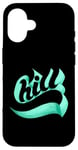 Coque pour iPhone 16 Bleu sarcelle Aqua Chill Teal Aqua Graphic