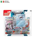 Pokémon- Lot enveloppes (Cetitan) de l'expansion Scarlatto et Violetto – Paradoxe Temporal du JCC (Trois boosters et Une Carte Promo holographique) – Édition en Italien, 187-60405