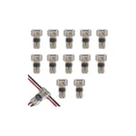 12Pcs Connecteurs de Câble en t, 12V Etanches Connecteur de Fil Electrique à 2 Broches Connecteur Basse Tension pour Connexion Electrique Temporaire