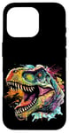 Coque pour iPhone 16 Pro T Rex Pop Art, Dinosaure