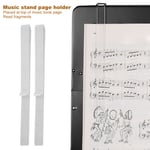 1 Pair Of Music Stand Page Holder Clear Acrylic Piano Book Clip Musical LLE