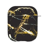 Kingxbar Apple AirPods Case - Marble - Svart