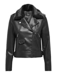 ONLY Onlvilhelma OTW Motard en Simili Cuir Veste, Noir, M Femme