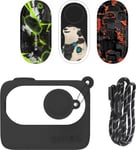 Protective Case with Stickers for Insta360 GO 3 Black