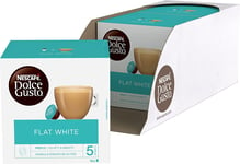 Nescafe Dolce Gusto Flat White Coffee Pods,16 Count (Pack of 3)