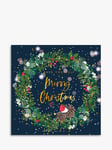 Belly Button Designs Merry Christmas Wreath Card