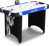 SereneLife Air Hockey Table de 122 cm- Air Hockey, Jeu De Hockey sur Table avec Compteur de Points Intégré et Distributeur de Palets, Tableau de Bord Numérique à LED et Accessoires