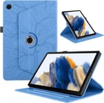 Coque Pour Tablette Lenovo M10 Plus (2nd Gen) 10.3"" 2020 (Tb-X606f/Tb-X606x) Tablette Coque Étuis Cuir 360°Rotatif Multi-Angle Stand Flip Housse Cover Lenovo M10 Plus Gen 2,Bleu Arbres