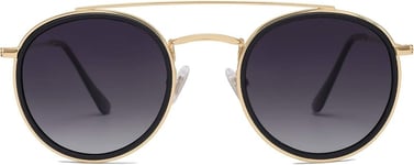 Pienet Retro Pyöreät Polarisoidut Aurinkolasit Uv400 Double Bridge Sunnies Sunset Sj1104