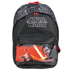 Sac à Dos Enfants Noir et Rouge Star Wars - Petit Cartable Scolaire Résistant avec Poche Avant - Imprimé Kylo Ren - Sac d'École avec Bandoulières Réglables - Haute Qualité - 40x30x18 cm - Perletti