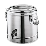 Thermos alimentaire, Boîte repas isotherme, Distributeur de boissons chaude avec robinet - Acier au chrome-nickel, 8L