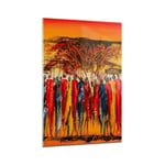 Impression sur Verre 70x100cm Tableaux Image Photo Afrique tribu Art Decoration