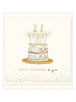 The Proper Mail Company Candles 21st Birthday Card