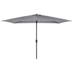 3m x 2m Rectangular Garden Parasol - Grey