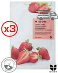 MIZON Face Mask Sheet Mask Joyful STRAWBERRY (3PCS) (E 03-2023) +