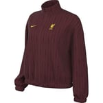 Nike Liverpool FC Liverpool Essential Windrunner Veste de football en tissu (femme), rouge foncé/jaune chromé, FZ4145-619, XS