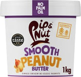 Pip & Nut Smooth Peanut Butter 1kg Natural Nut Butter No Palm Oil No Added Sugar