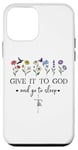 Coque pour iPhone 12 mini Give it to God and Go to Sleep Sign,Bible Christian Cross