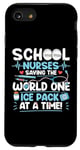 Coque pour iPhone SE (2020) / 7 / 8 Funny School Nurses Saving The World One Ice Pack à la fois