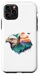 Coque pour iPhone 11 Pro Majestic Pygargue à tête blanche Scenic Mountain Sunset