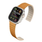 Shesyuki Compatible avec le bracelet Apple Watch 49mm 45mm 44mm 42mm 41mm 40mm 38mm, bracelet magnétique en silicone pour Ultra 2 Ultra Series 9 8 7 SE 6 5 4 3 2 1