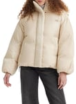 Levi's Women's Pillow Bubble Puffer Shorty Jacket, Almond Milk, L